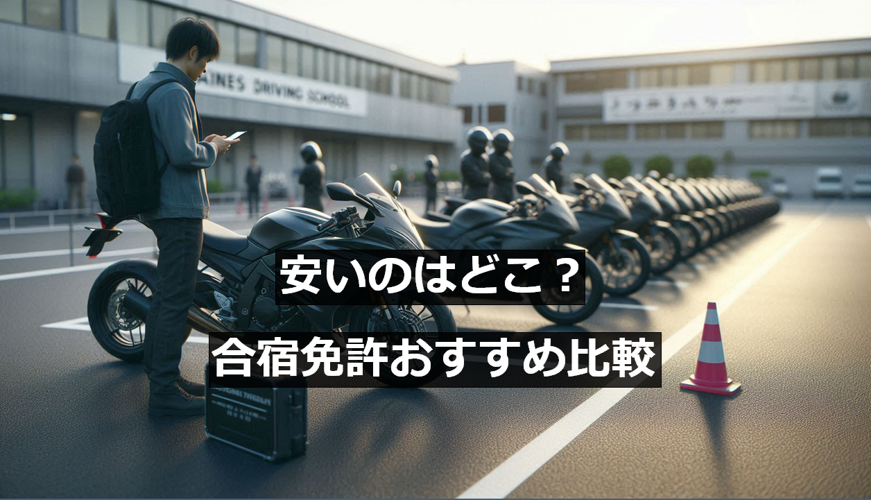 中型バイク合宿免許の教習所を比較して選ぶ画像